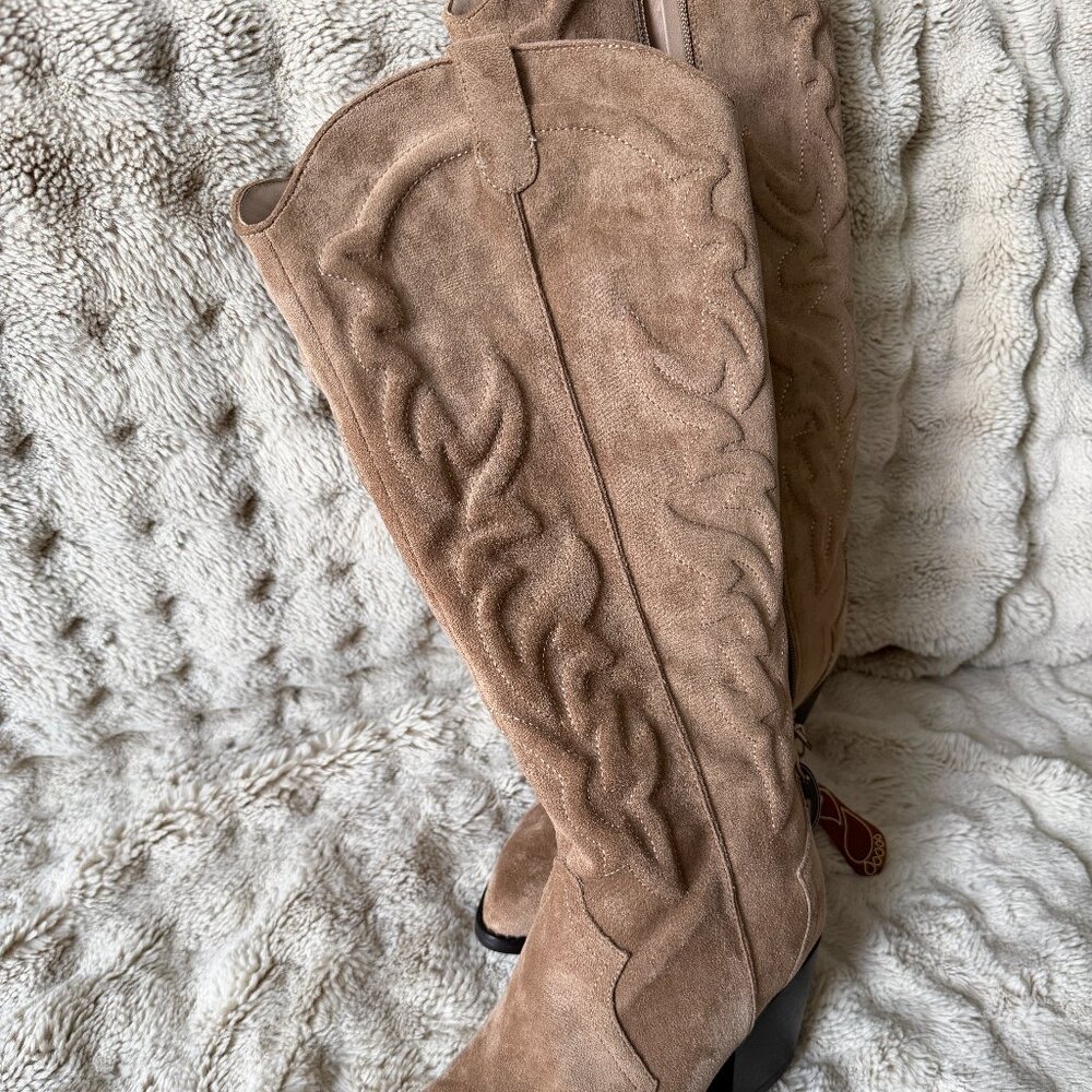 NWOT Altared State Womens Tall Western Style Boots Light Tan Size 9 - Picture 2 of 7
